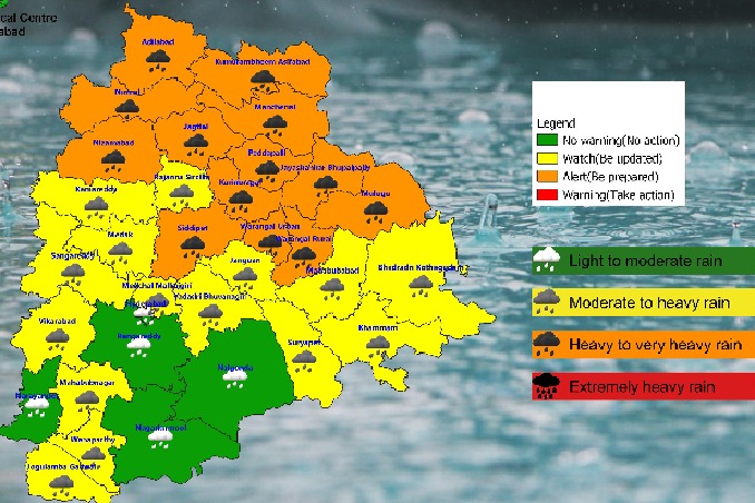 Rain forecast for upcoming two days