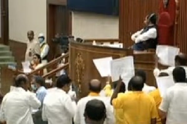TDP MLAs suspended from Assembly