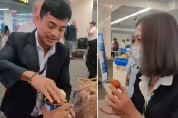 Passenger was stopped from carrying gulab jamuns at Phuket airport Viral video shows what he did next