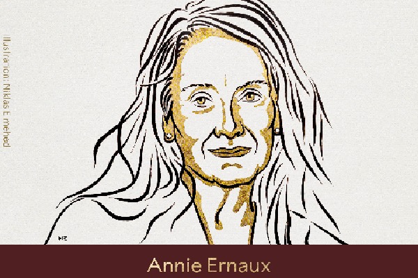 nobel prize in Literature is awarded to the French author Annie Ernaux