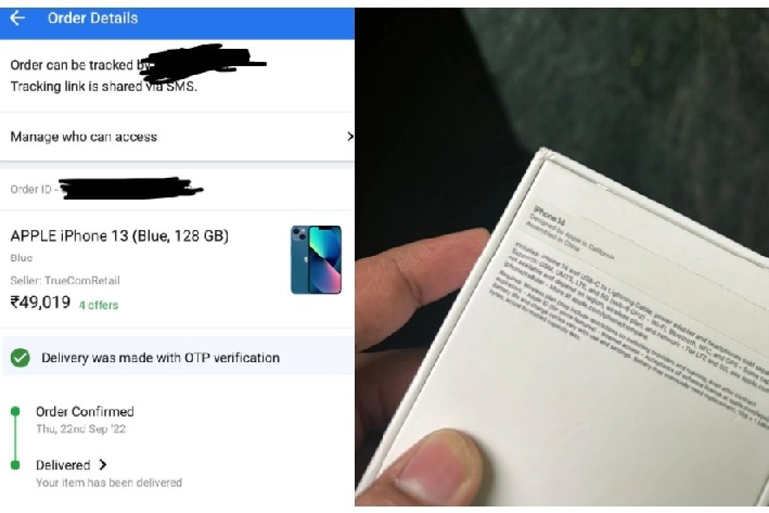 Man orders iphone 13 on flipkart receives Iphone 14 instead