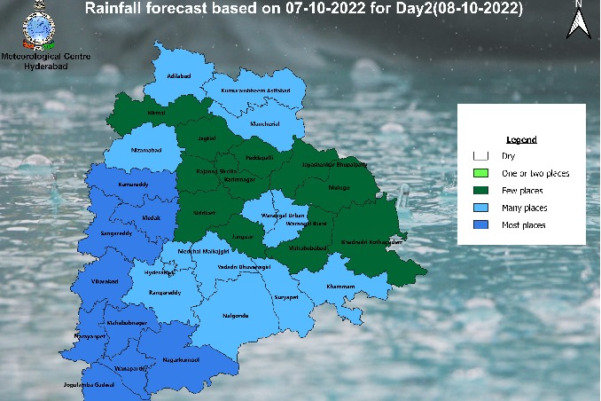 Heavy rains for next 2 days in telangana