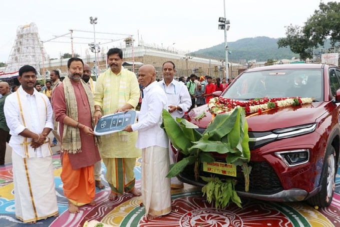 Toyota car offered to Tirumala Venkateswara Swamy