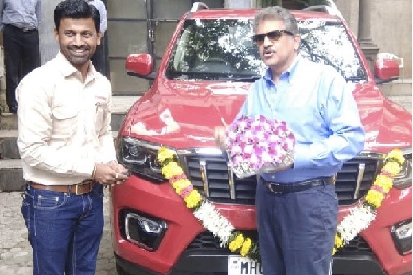 Anand Mahindra receives Scorpio N vehicle and asked a name for it