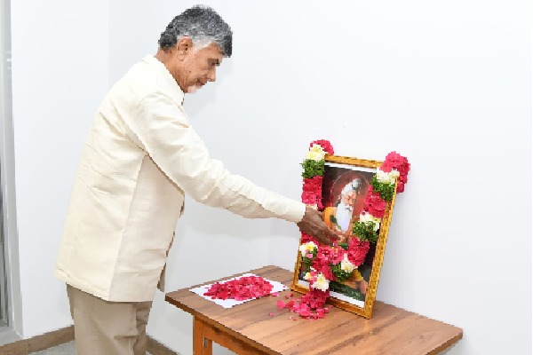 TDP leaders attend Valmiki Jayanthi celebrations in TDP office