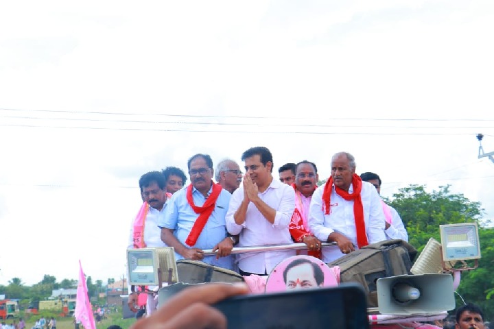 ktr says will responsibility of munugode development if trs candidate win in bypolls