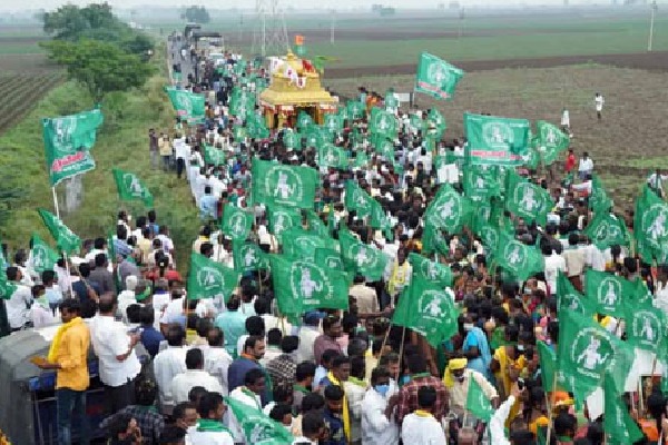 AP DGP Press meet in Amaravati on Farmers foot march