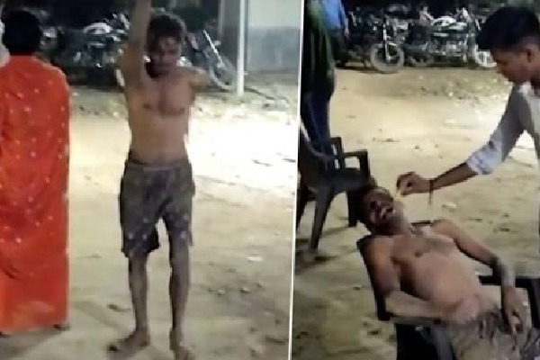 Drunk Man Parades inside Sohsarai Police Station in Bihars Nalanda