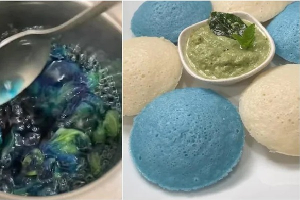 Woman makes blue idlis with flower extracts in viral video