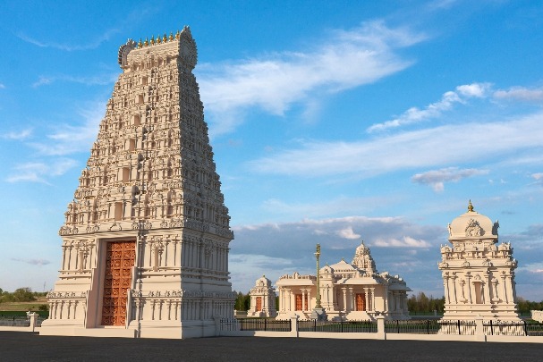 Gateway Tower of largest Hindu temple in North Carolina unveiled