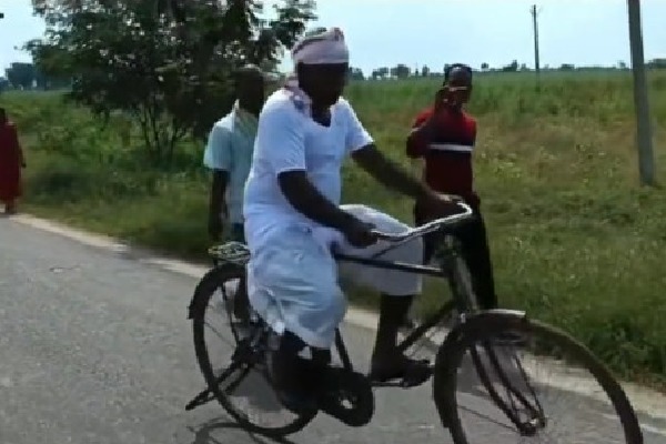 KA Paul cycling in campaign 