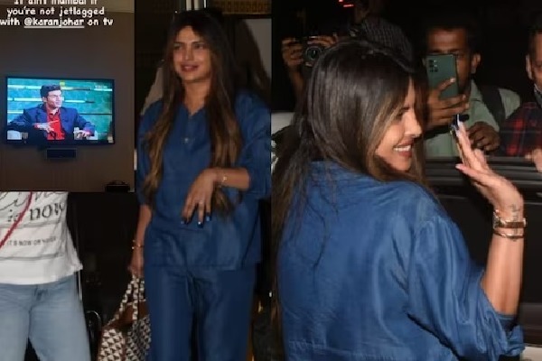 Priyanka Chopra Gets Mobbed at Mumbai Airport