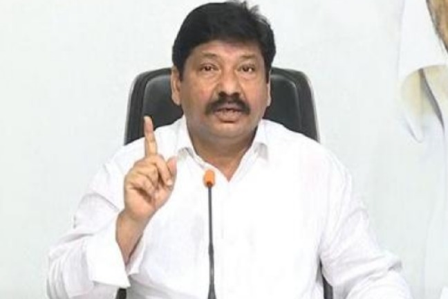 ap minister jogi ramesh comments on stone pelting on chandrababu road show
