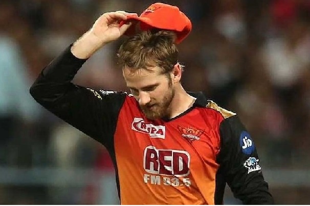 Kane Williamson reacts after Surisers released him