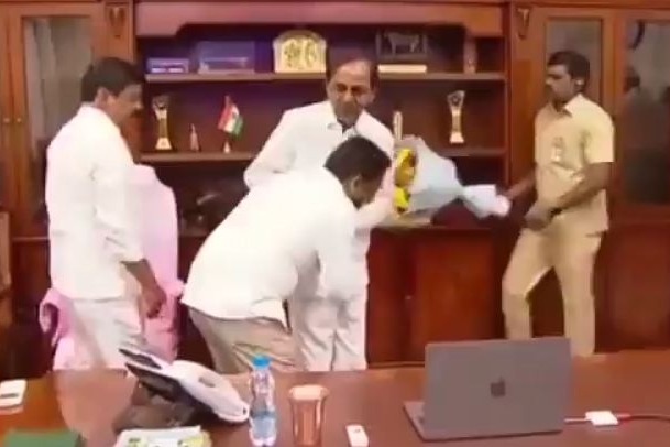 Will touch CM's feet 100 times, says Telangana official