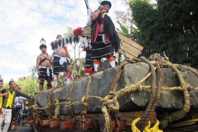 Temjen Imna Along shares interesting video of stone pulling ceremony Watch