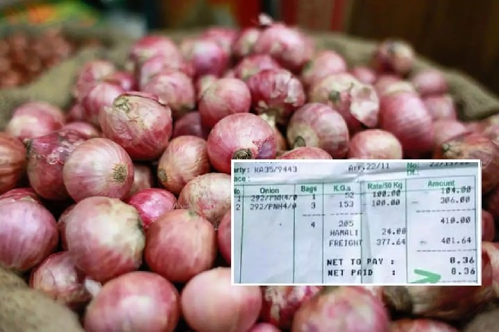 Karnataka farmer earns Rs 8 for 205 kg of onions after travelling 415 km