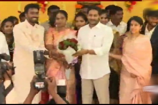 CM Jagan attends a marriage in Pulivendula