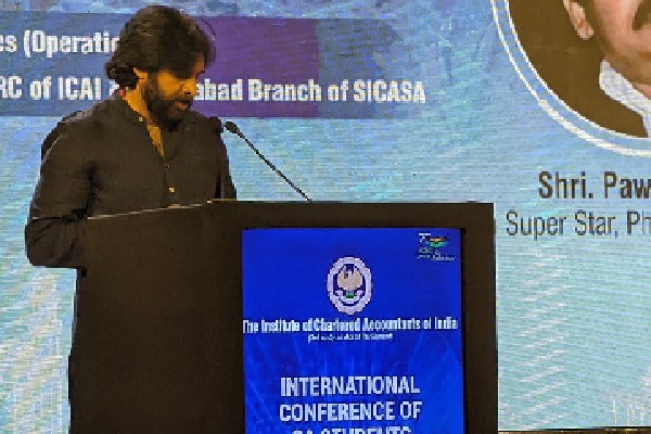 Pawan Kalyan attends CA Students International Conference 