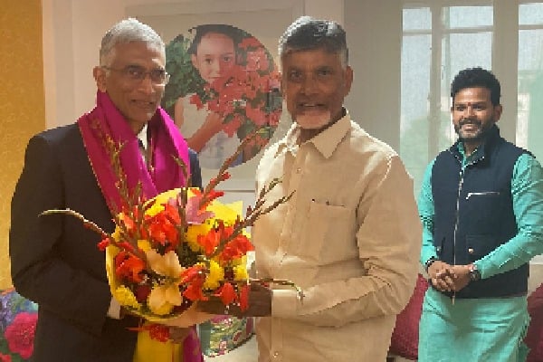 Chandrababu Naidu meets NITI Ayog CEO