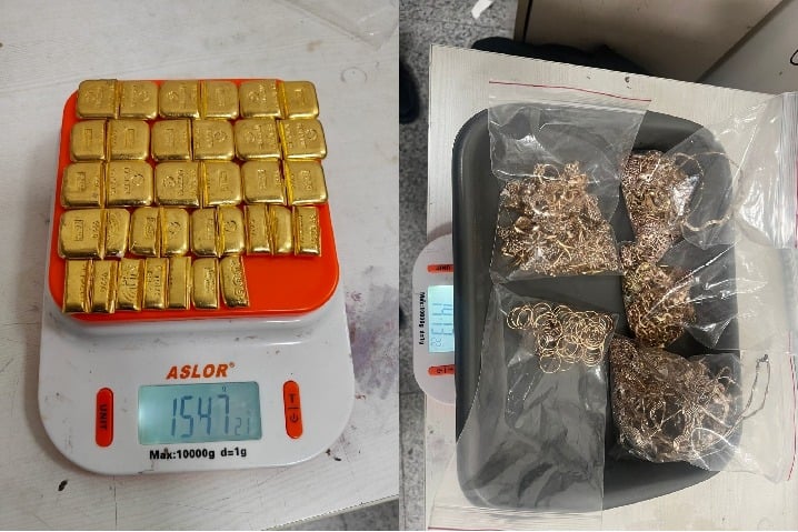 Gold valued at Rs 1.38 crore seized at Hyderabad airport