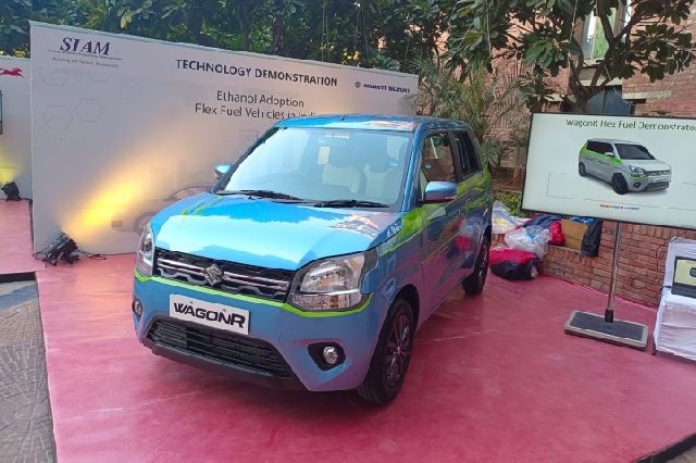 Maruti Suzuki showcases prototype Wagon R flex fuel car