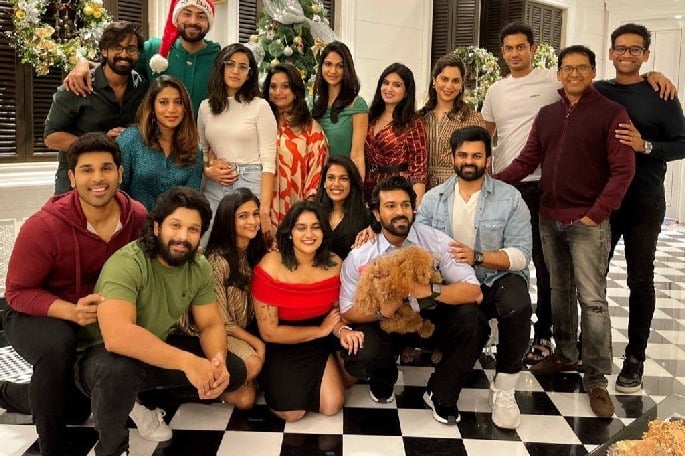 Ram Charan, cousin Allu Arjun come together for star-studded Xmas party