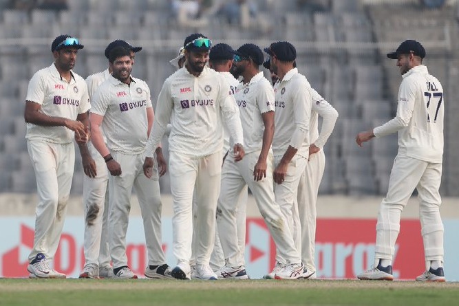 Team India restricts Bangladesh for 227 runs in 1st innings
