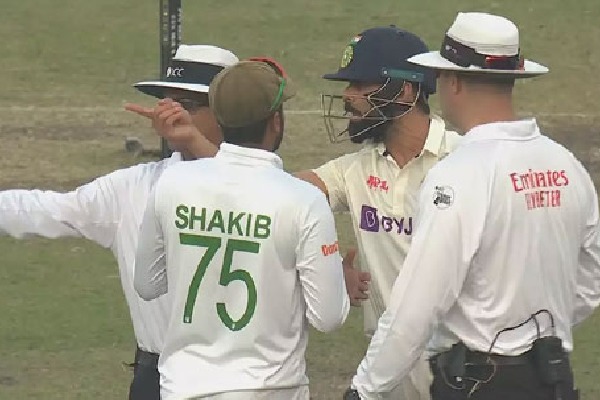 Virat Kohli gets angry at Bangladesh players after being dismissed for 1