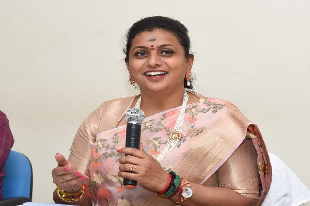 Roja demands to file case against Chandrababu