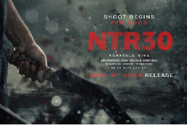 Junior NTR's 30th film, directed by Koratala Shiva, to go on floors in Feb