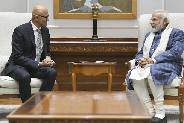 Microsoft Chairman and CEO Satya Nadella met PM Modi