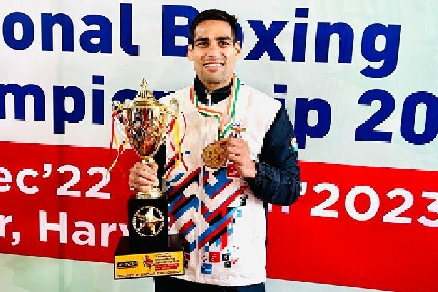 Telangana boxer hussamuddin clinches gold at national mens boxing championship