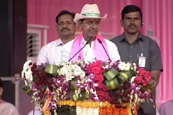 KCR targets Modi govt in his speech at BRS meeting