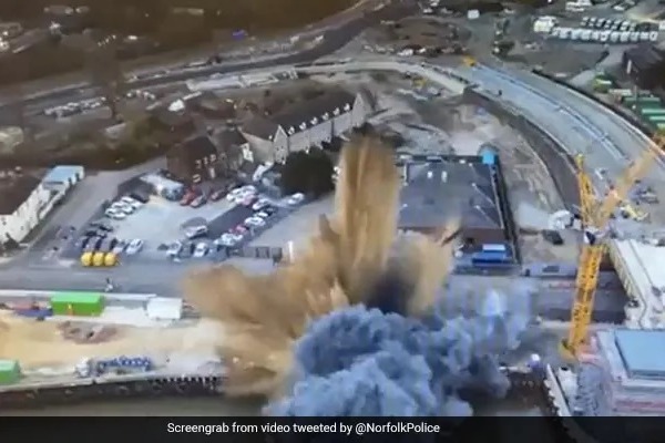 Video Shows Huge Blast In UK Town After World War II Bomb Detonates