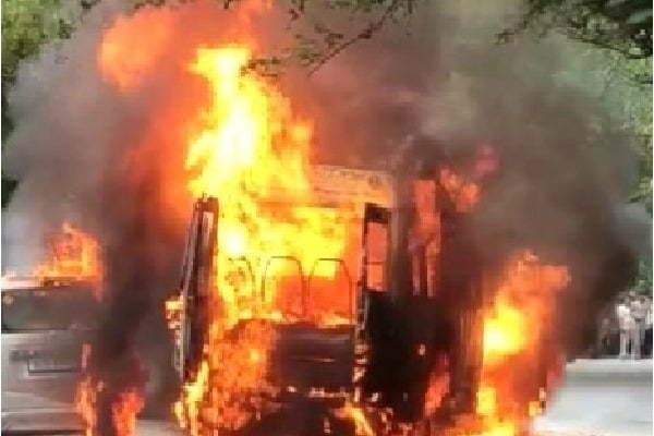 Three private buses gutted in fire