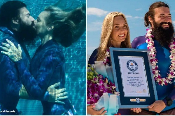 Couple Set Guinness World Record For The Longest Underwater Kiss
