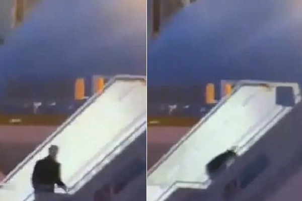 Joe Biden Falls On Planes Stairs