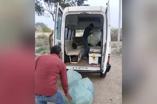 Shoes Transported In Ambulance In Rajasthan Driver Removed 