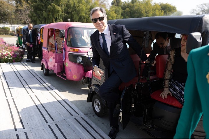 US Foreign Secretary Antony Blinken have an auto ride to reach QUAD Nations Summit