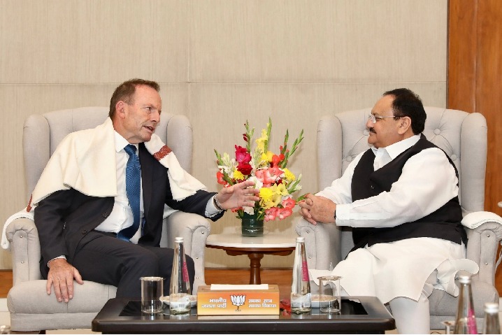 Former Australian PM meets BJP chief Nadda