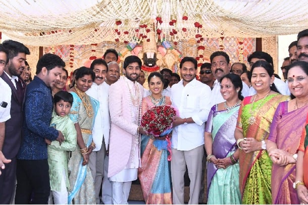 CM Jagan attends MLA Prasadaraju daughter wedding reception 