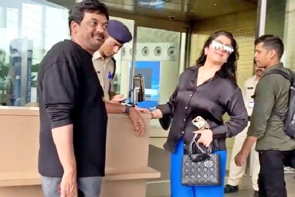 Puri Jagannadh and Chaarmi spotted in Mumbai airport