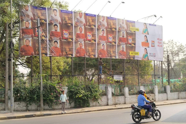 Delhi liquor scam Raid detergent posters appears in Hyderabad for support to kavitha