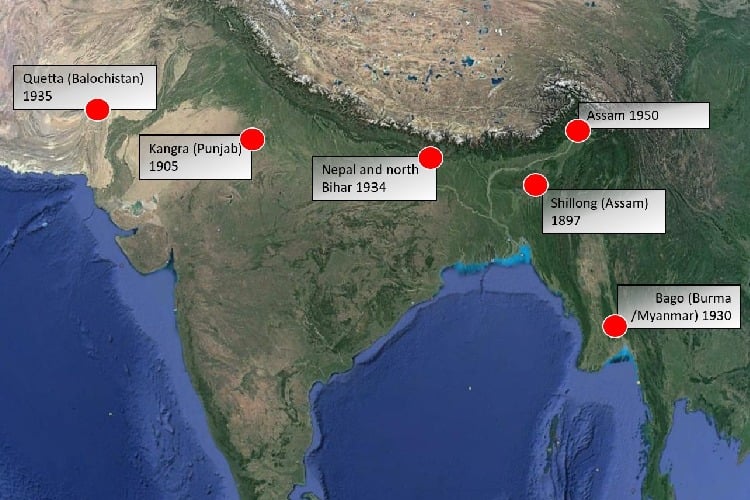 EARTHQUAKE PRONE REGIONS IN INDIA