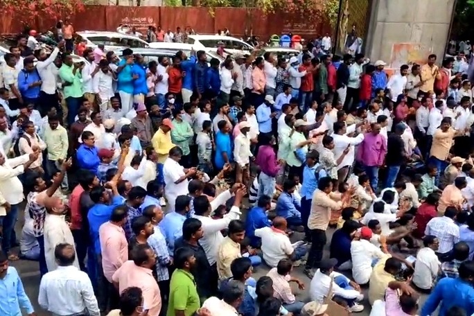 Protest by electricity employees causes traffic jam in parts of Hyderabad