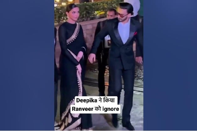 Deepika Padukone ignores Ranveer Singh as he holds out his hand at event
