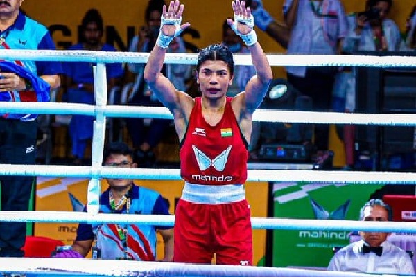 CM KCR appreciates Telangana boxer Nikhat Zareen who won gold in World Boxing Championship