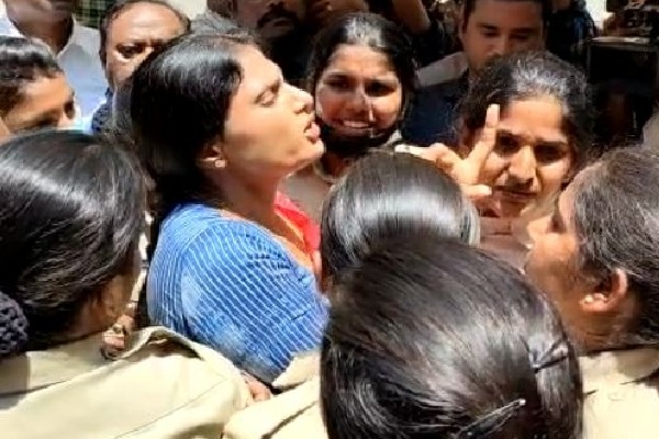 Hyderabad Police stop Sharmila from visiting Osmania Hospital
