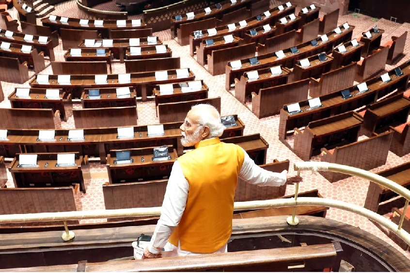 PM Modi inspects new Parliament building during surprise visit